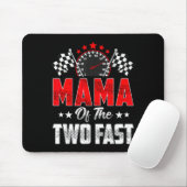 Mama Of The Two Fast 2nd Birthday Racing Car Famil Mousepad (Mit Mouse)