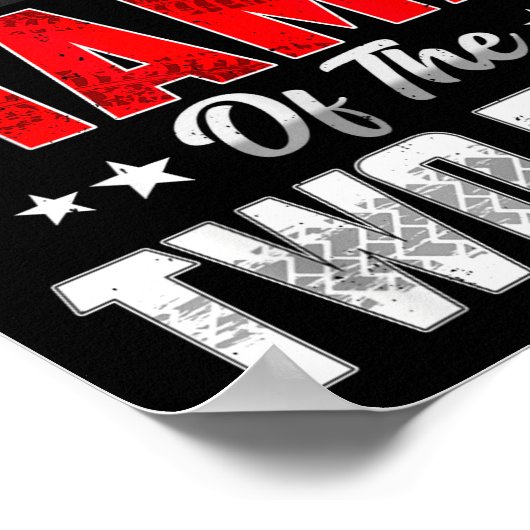 Mama Of The Two Fast 2nd Birthday Racing Car Famil Poster (Ecke)