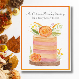 Mama Oktober Geburtstag mit Marigolds auf dem Kuch Karte