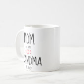 Mama, Oma #2 Fist Time Oma, Geschenk für ein neues Kaffeetasse (Vorderseite Links)