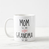 Mama, Oma #2 Fist Time Oma, Geschenk für ein neues Kaffeetasse (Links)