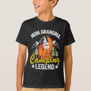 Mama Oma Camping Legende Wohnmobil Camper Faultier T-Shirt