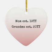 Mama Oma Est etablierte Geschenke für Oma Keramik Ornament (Vorne)