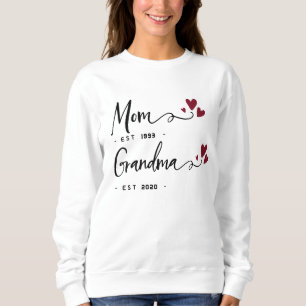 Mama Oma EST. Geschenk für Mama Personalisiert Sweatshirt