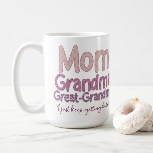 Mama-Oma-Groß-Oma Kaffeetasse (Mit Donut)