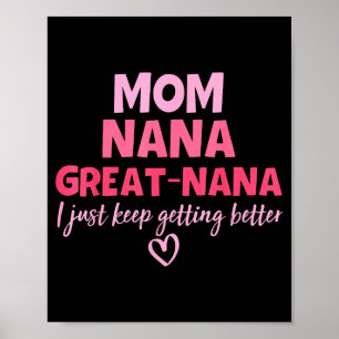 Mama Oma großartige Oma wird immer besser Mutter Poster