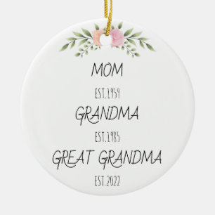 Mama Oma Großes Oma Jahr für Tag Keramik Ornament