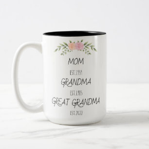 Mama Oma Großes Oma Jahr für Tag Zweifarbige Tasse