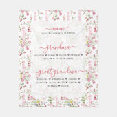 Mama Oma & Großes Oma mit Namen und Namen Fleecedecke (Vorderseite)