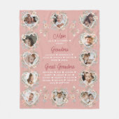 Mama Oma & Großes Oma mit Namen und Namen Fleecedecke (Vorderseite)