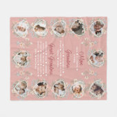 Mama Oma & Großes Oma mit Namen und Namen Fleecedecke (Vorderseite (Horizontal))