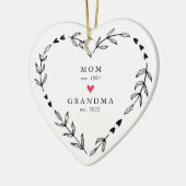 Mama | Oma Heart Keramik Ornament (Links)