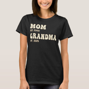 Mama Oma Personalisiert Est. Jahre Groovy Custom T-Shirt