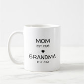 Mama Oma Schwangerschaft Ankündigung Baby Reveal Kaffeetasse (Links)