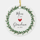 Mama | Oma Year Est. Keramik Ornament (Vorne)