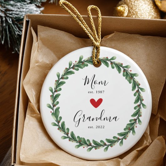 Mama | Oma Year Est. Keramik Ornament
