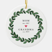 Mama | Oma Year Est. Keramik Ornament (Vorne)
