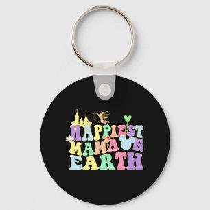 Mama On Earth Groovy Fun Mama Mommy Mother Day Schlüsselanhänger