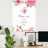 Mama-osa A Baby Braut Blume Rose Babydusche Poster (Heimbüro)