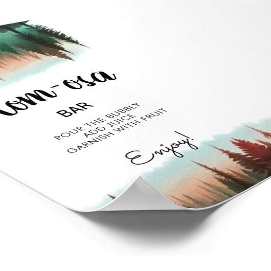 Mama-osa Adventure erwartet Rustic Forest Baby Sho Poster (Ecke)