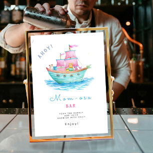 Mama-osa Ahoy Es ist ein Baby Ship Animals Baby Du Poster