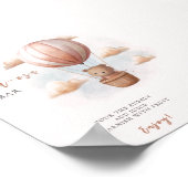 Mama-osa-Bär auf Balloon Baby Dusche Poster (Ecke)