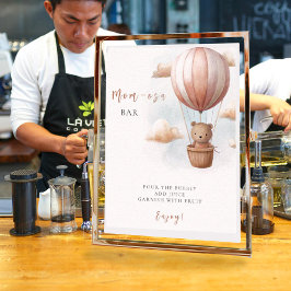 Mama-osa-Bär auf Balloon Baby Dusche Poster