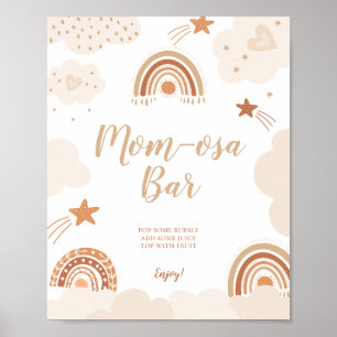 Mama-osa-Bar Boho Regenbogen-Zeichen Poster