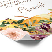 Mama-osa-Bar Floral Pumpkin Baby Duschzeichen Poster (Ecke)