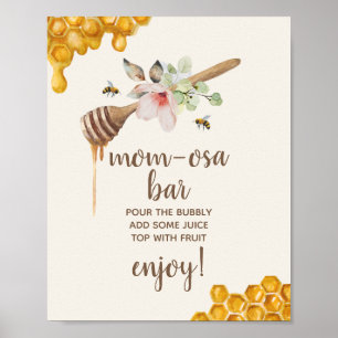 Mama-osa Bar Honey Bee Baby Dusche Poster