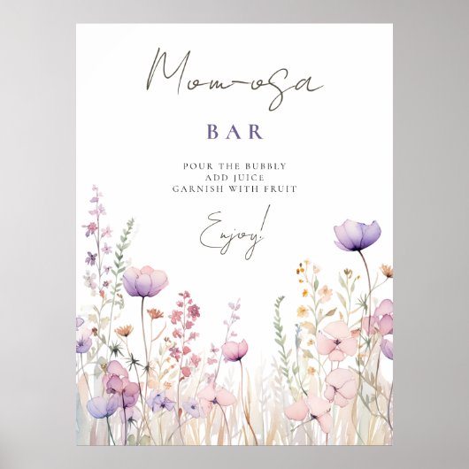 Mama-osa-Bar Meadow Wildblume Kinderdusche Woodlan Poster (Vorne)