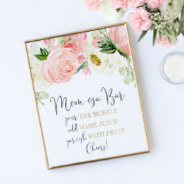 Mama-osa-Bar mimosa-Bar-Rosa-Blumenposter Poster