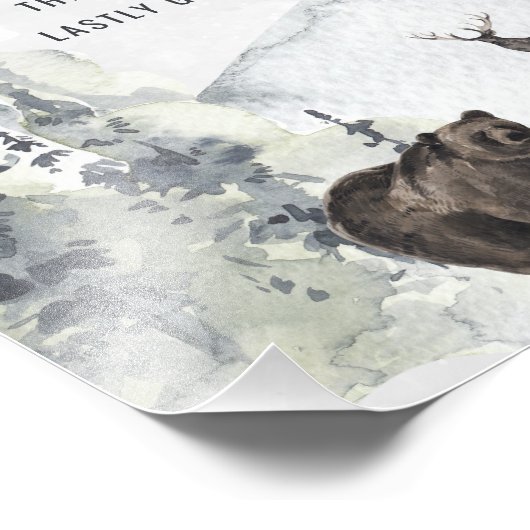 Mama-osa-Bar | Rustikaler Waldbär Fotodruck (Ecke)