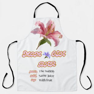 Mama Osa Bar Schild floral rosa druckbar Schürze