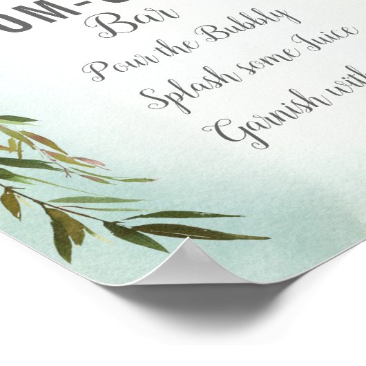 Mama-osa-Bar Schild Grüne Sprinkle-Dusche (Ecke)