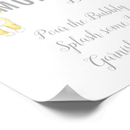 Mama-Osa Bar Sign Baby Sprinkle Fox und Banner Poster (Ecke)