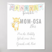 Mama-Osa Bar Sign Baby Sprinkle Fox und Banner Poster (Vorne)