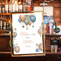 Mama-osa Heißluftballons Pastel Boy Babydusche