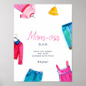 Mama osa Hello Baby Pink Blue Clothes Kinderdusche Poster (Vorne)