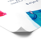 Mama osa Hello Baby Pink Blue Clothes Kinderdusche Poster (Ecke)