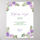 Mama-osa Lila Frühlingsblütendusche Poster (Vorne)