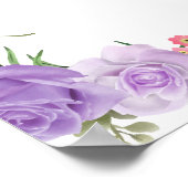 Mama-osa Lila Frühlingsblütendusche Poster (Ecke)