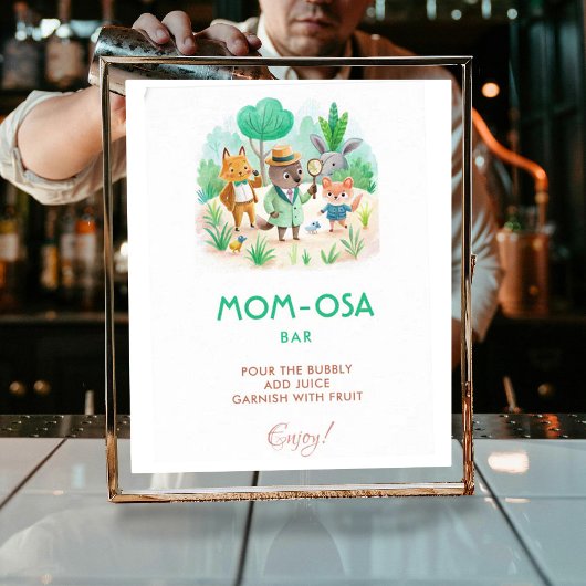 Mama-osa Little Explorer Detective Baby Shower Poster