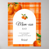 Mama osa Orange 3D Citrus Kariert Gezeichnet Kinde Poster (Vorne)