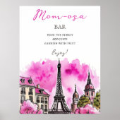 Mama osa Paris Bonjour Bebe Baby Shower Poster (Vorne)