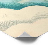 Mama-osa-Sonnenschein und Clouds Retro-Babydusche Poster (Ecke)