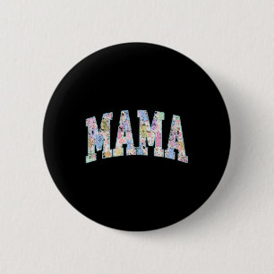 Mama Oster Retro Vielfältige Große Briefe farbenfr Button