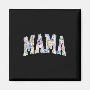 Mama Oster Retro Vielfältige Große Briefe farbenfr Magnet