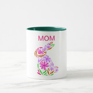 "MAMA" OSTERBLÜHENDER RABBIT IN DER PASTELLFARBEN- TASSE