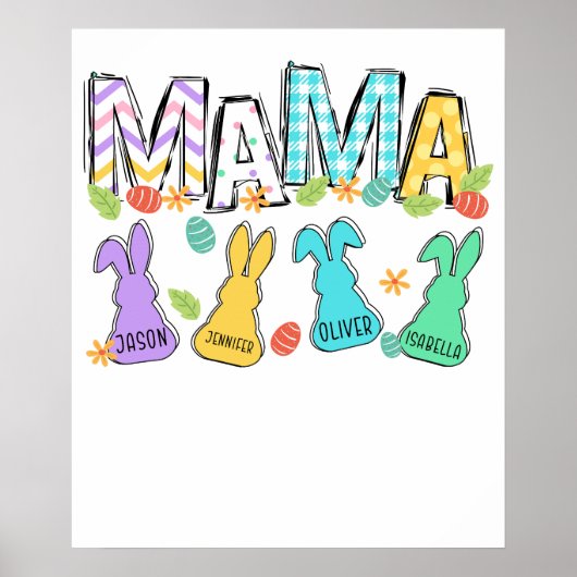 Mama Ostern (2), Retro, Vintage Poster (Vorne)